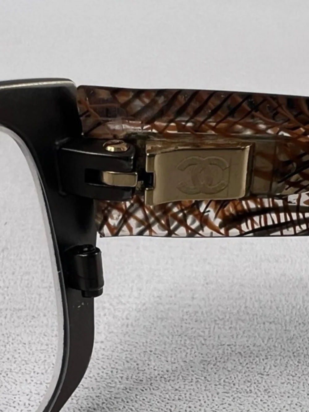 AUTHENTIC CHANEL CH 2149-T 407 Brown Titanium Eyeglasses w/ Case Made in Italy